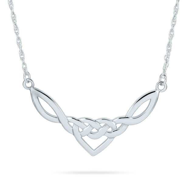 925 Sterling Silver Textured Love Knot Shaped Pendant 925 Sterling Silver Textured Love Knot Shaped Pendant